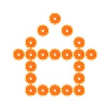 Orange Slince House Stock Image Orange Slince House Stock Image