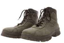 Pair Of Working Boots Stock Photography Pair Of Working Boots Stock Photography