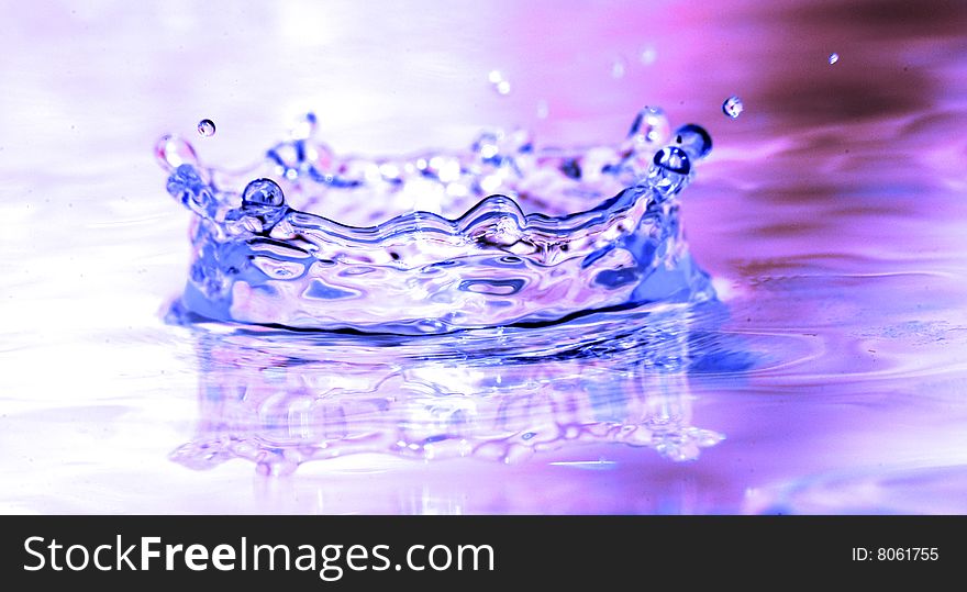 Abstract background from splash in a drop of water