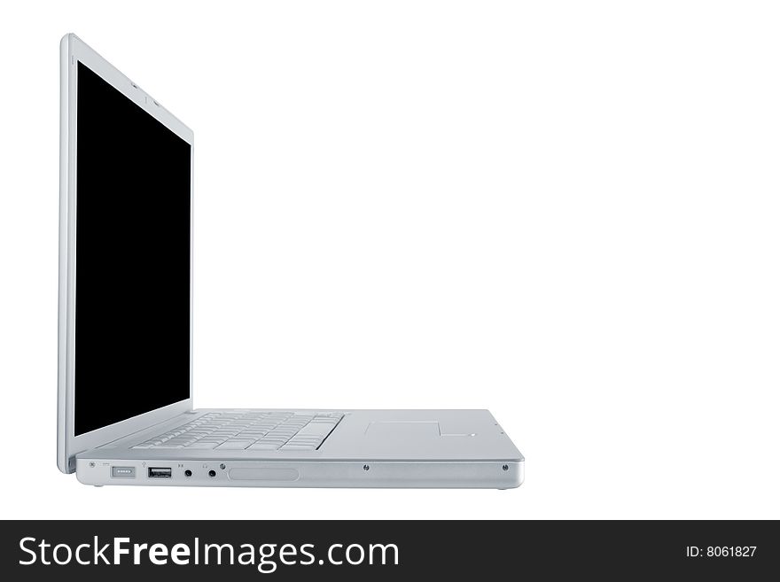 Modern and stylish laptop on a white background