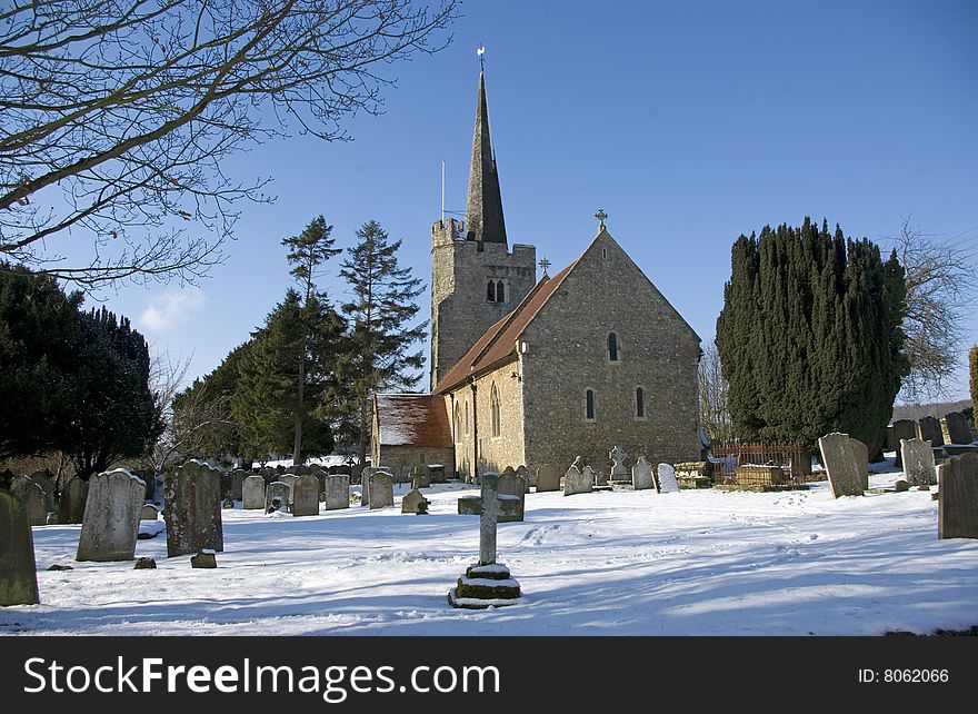 Barming Church In The Snow 2