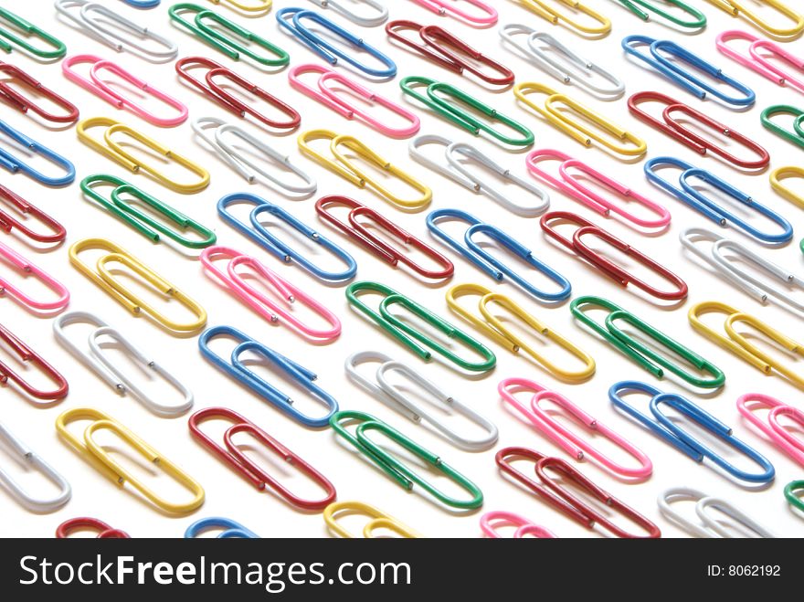 Paper-clip on white background. Paper-clip on white background