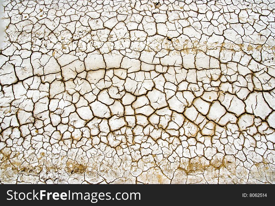 Cracked texture of a dry ground