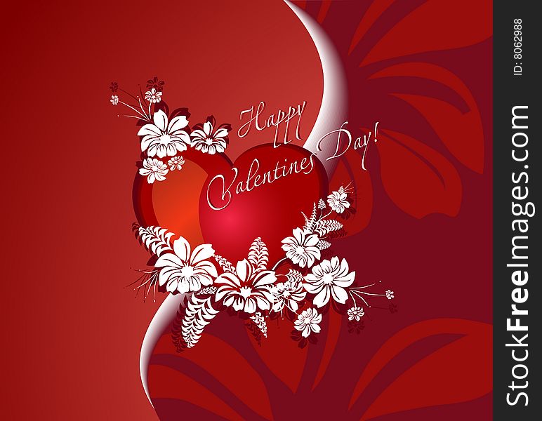 Romantic red background for valentine day