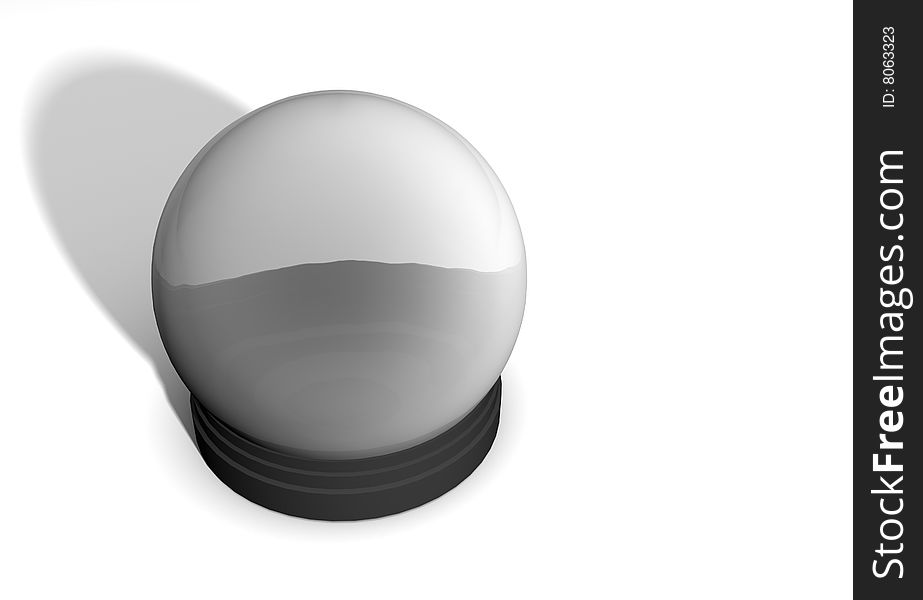 A Crystal ball used to see or predict the future