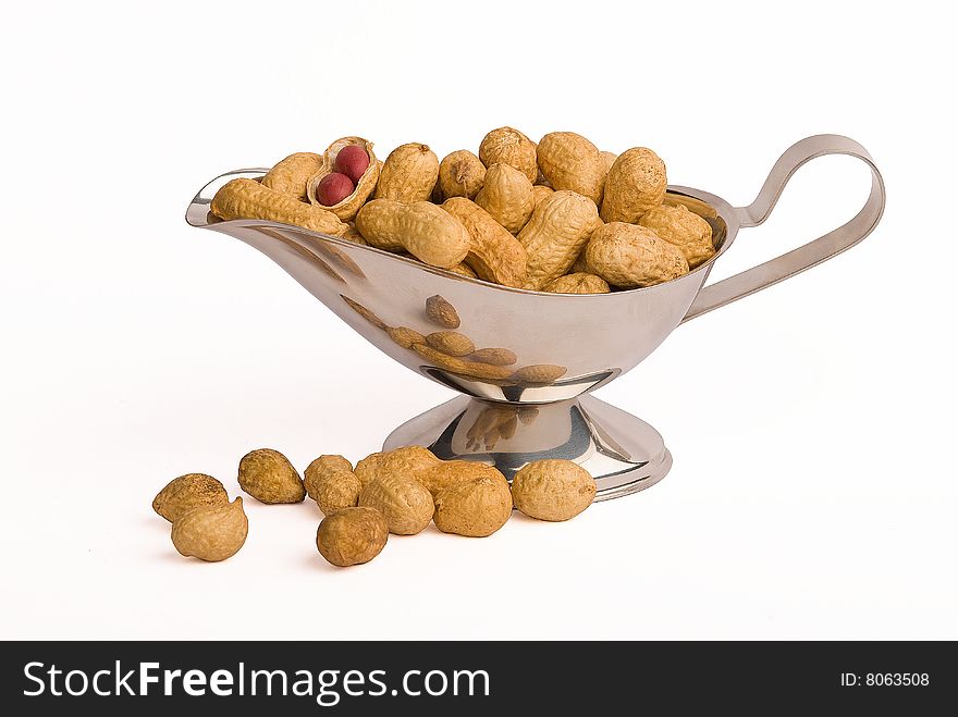 Peanut Crops Isolated On White Background