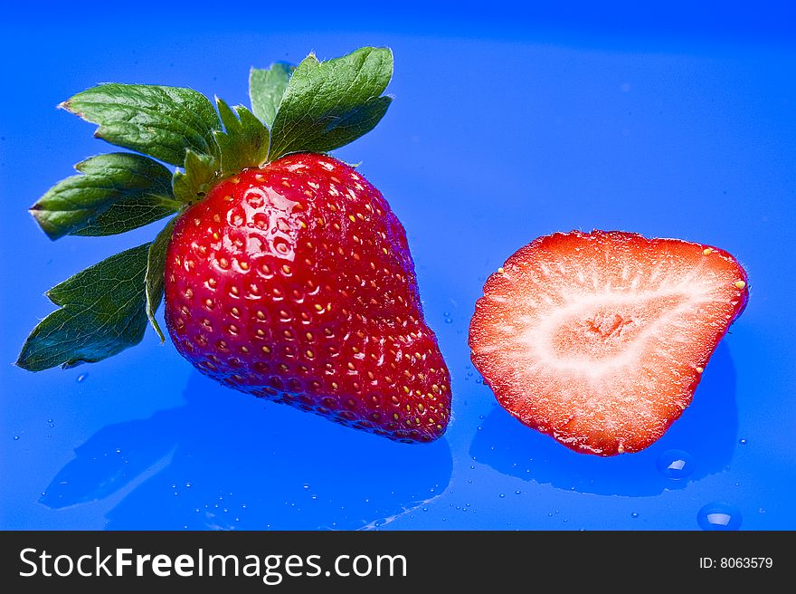 Juicy strawberry. Sweet ,cool fruit