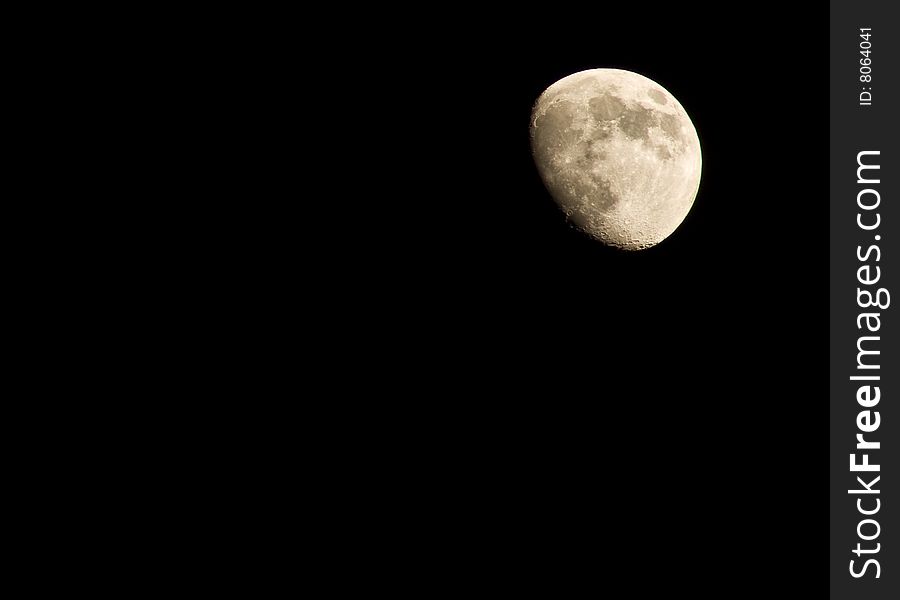Shot of the moon on a clear night. Shot of the moon on a clear night