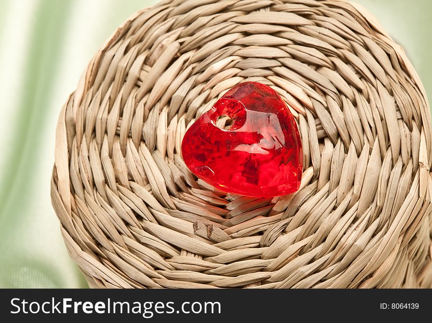 Holiday series: red glassy decoration for valentine day. Holiday series: red glassy decoration for valentine day