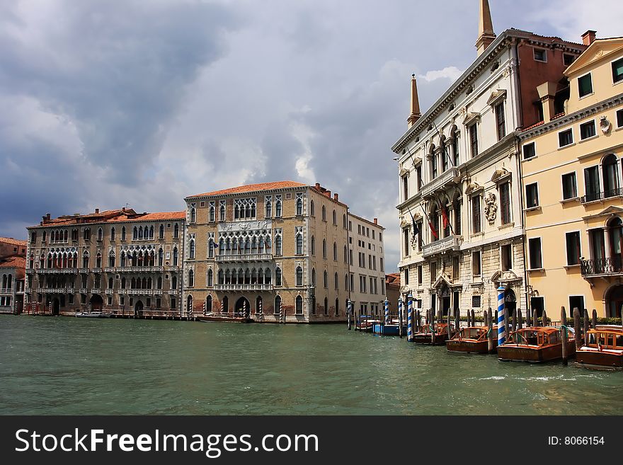 Houses in the city of Venice Italy