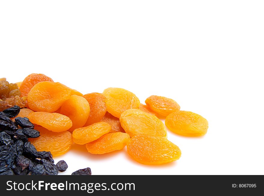 Composition from dried fruits isolated on a  white background #2. Composition from dried fruits isolated on a  white background #2.