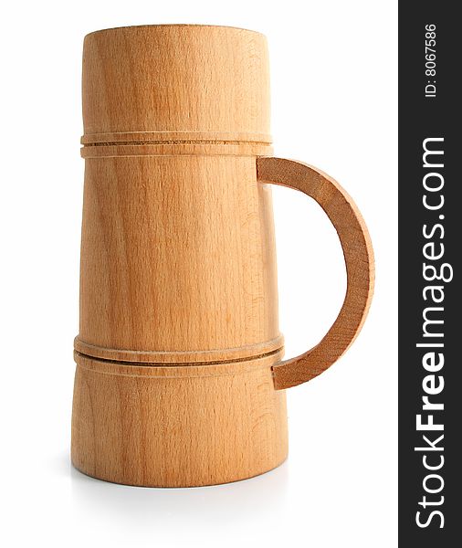 Wooden Cup Isolated