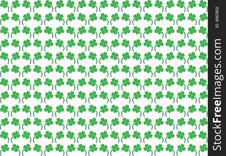 A clover background for St Patrick's Day. A clover background for St Patrick's Day