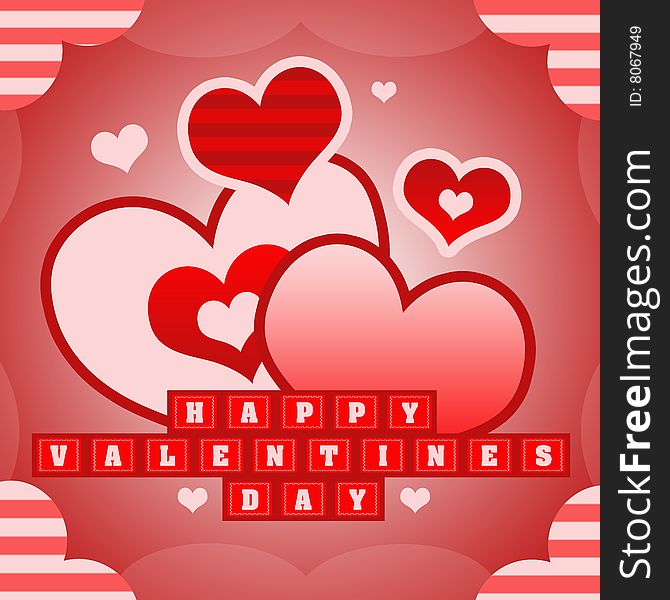 Happy Valentines Day card or background. Happy Valentines Day card or background