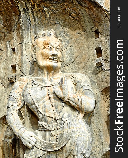 The buddha of Longmen Grottoes in china, 800year ago