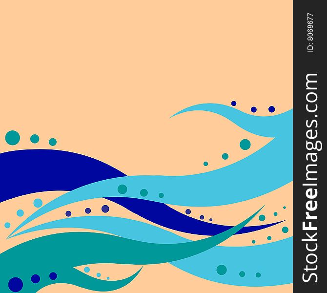 Abstract background with sea in vector format