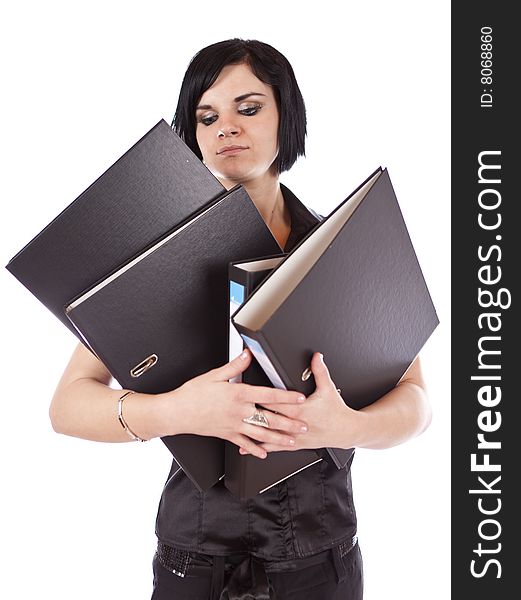 Beauty Girl With Documents