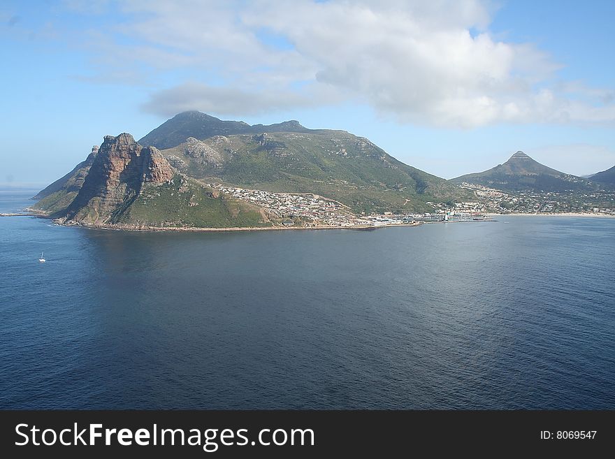 Sentinel Peak above Hout Bay taken from the top of Chapman's Peak