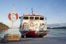 Lifebuoy And A Moored Ship Royalty Free Stock Photos Lifebuoy And A Moored Ship Royalty Free Stock Photos