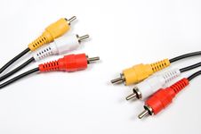 A/V Cable Connectors Stock Images A/V Cable Connectors Stock Images