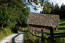 Hay Shed In Alpine Forest Royalty Free Stock Photos Hay Shed In Alpine Forest Royalty Free Stock Photos
