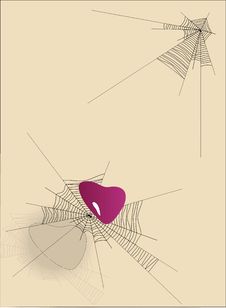 Heart In A Web Stock Photography Heart In A Web Stock Photography
