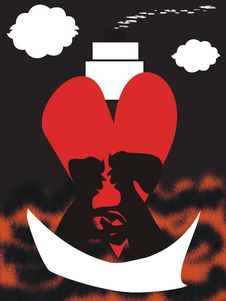 Free Romance In A Boat Stock Images - 8075754