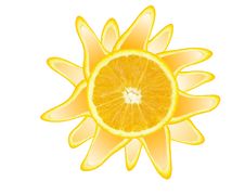 Sun Orange Slince Stock Image