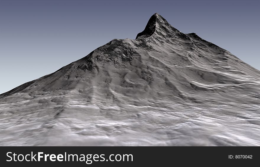 Illustration of the peak of the mountain. Illustration of the peak of the mountain