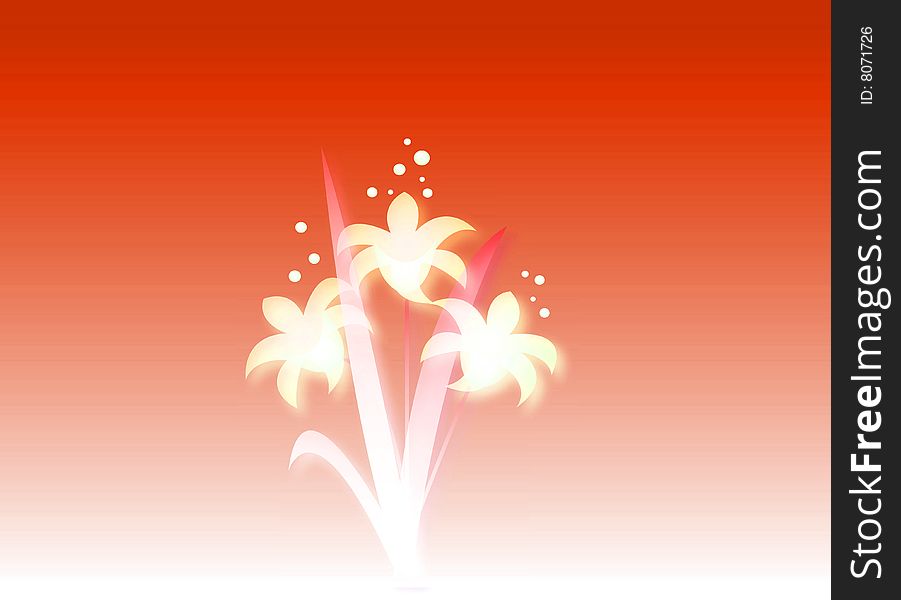 Abstract flowers illustration to background. Abstract flowers illustration to background