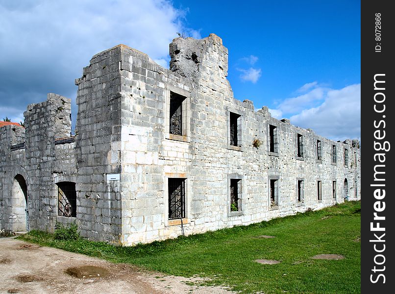 Destroyed building - the remainders of old settlement in Germany