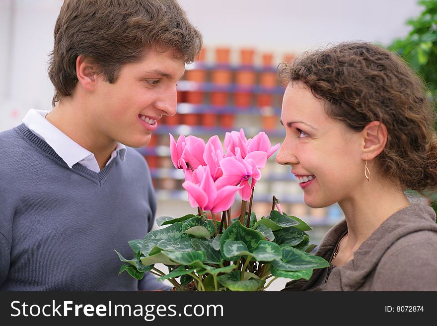 Pair In Flower Shop