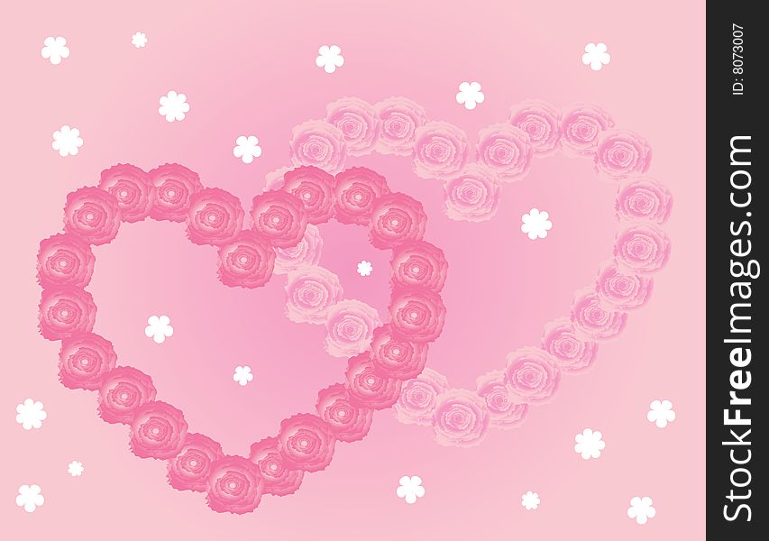 Valentines Background - Vector Illustration.