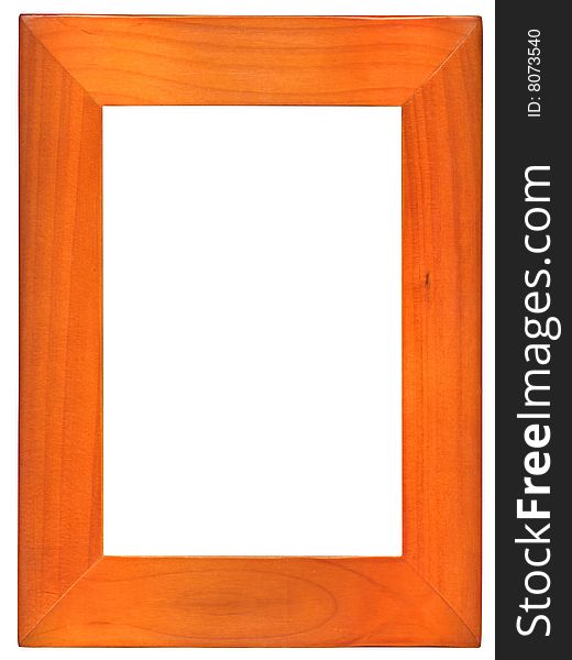 The old wood frame isolated on the white