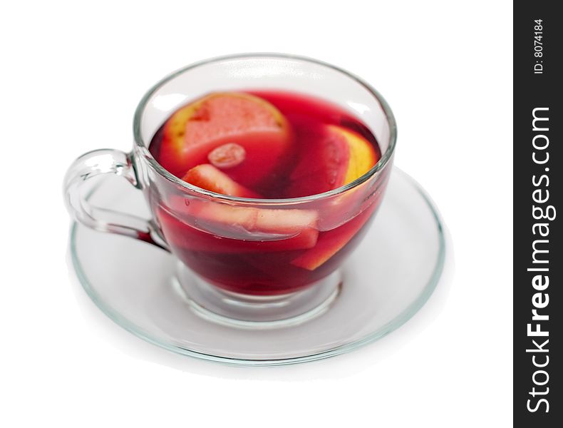 Cup with mulled wine