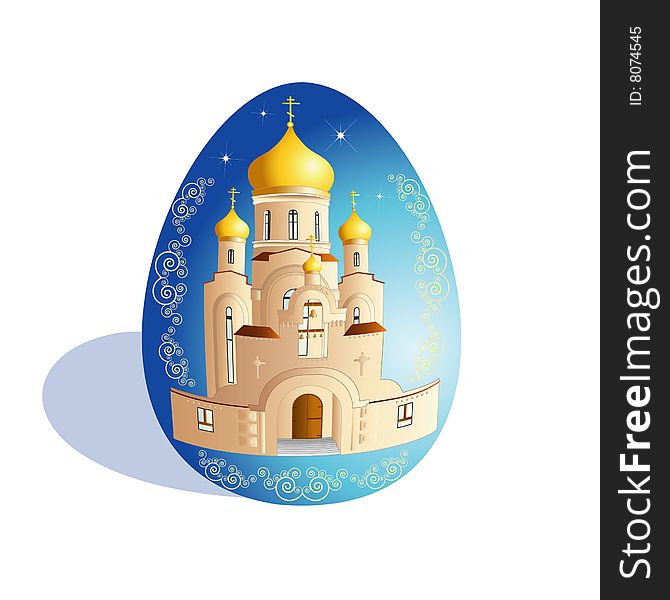 Easter Egg With Church