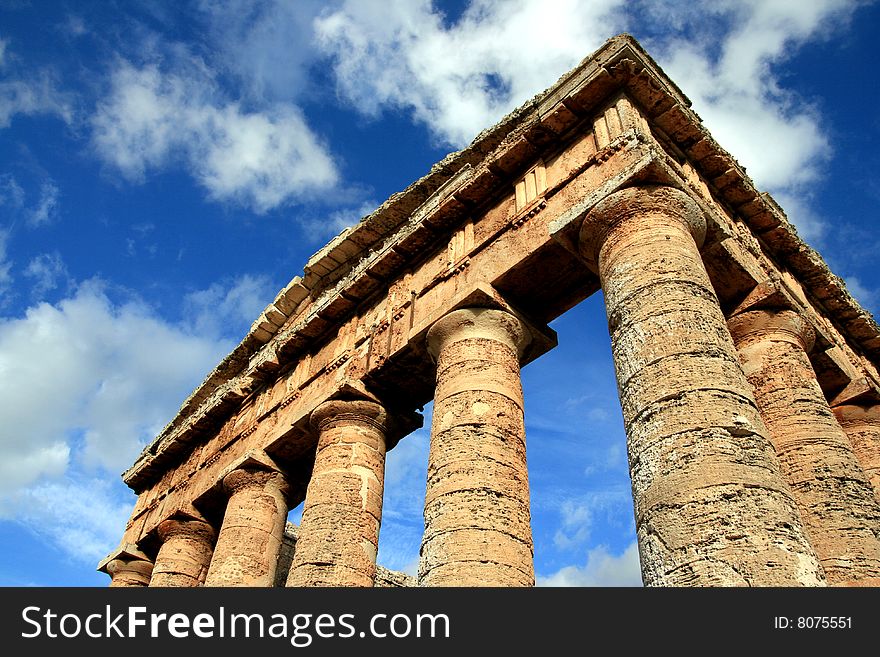 Segesta's Greek Temple. Ancient Architecture. Italy, Sicily. Segesta's Greek Temple. Ancient Architecture. Italy, Sicily