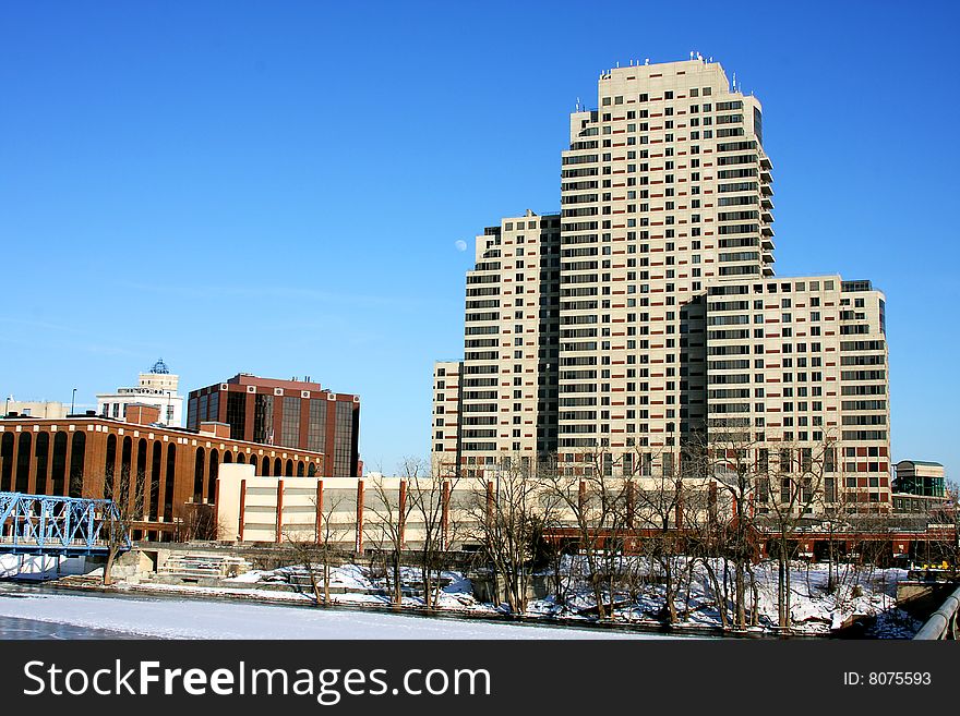 Views of downtown Grand Rapids, Michigan, winter of 2009. Views of downtown Grand Rapids, Michigan, winter of 2009