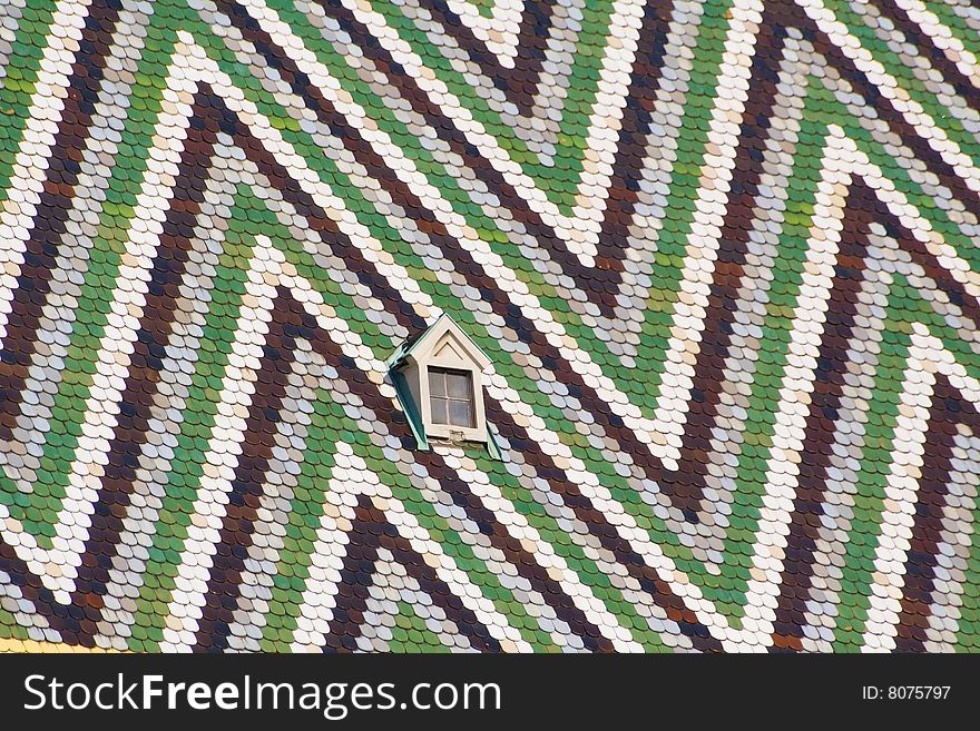 Tiles Color Pattern On Stephansdom Roof In Vienna