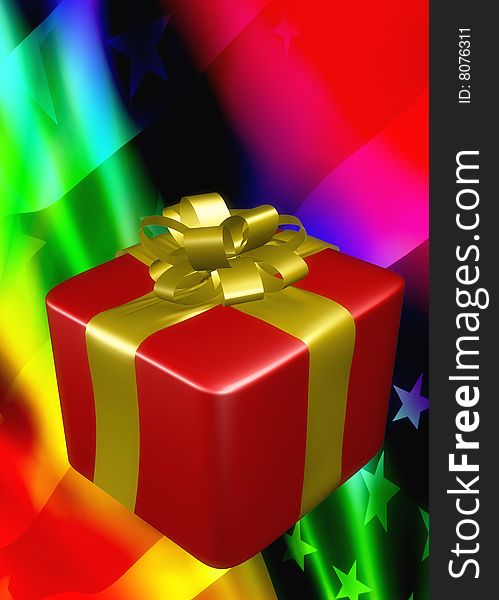 Colorful gift background object illustration