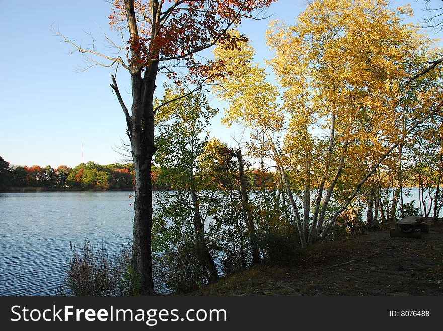 This is a lake in Needham, Massachusetts. This is a lake in Needham, Massachusetts.