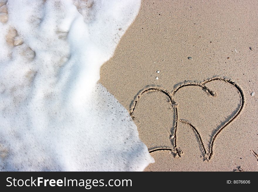 Hearts On Beach