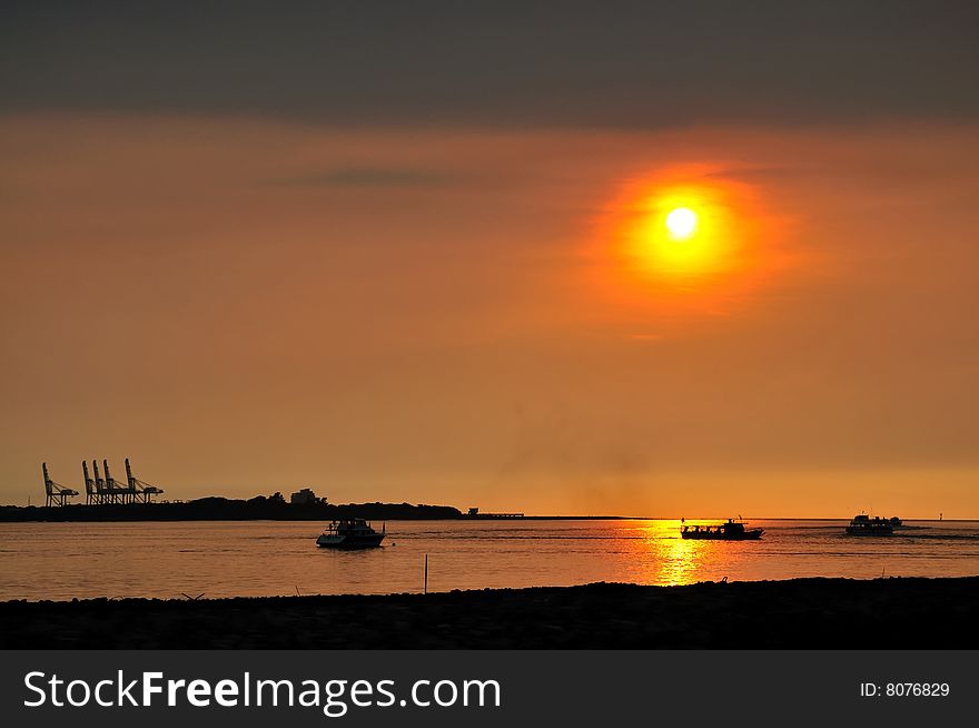 Sunset at Dan Shui, Taipei, Taiwan