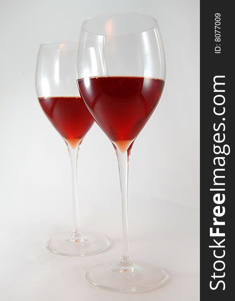 Two glasses and red wine