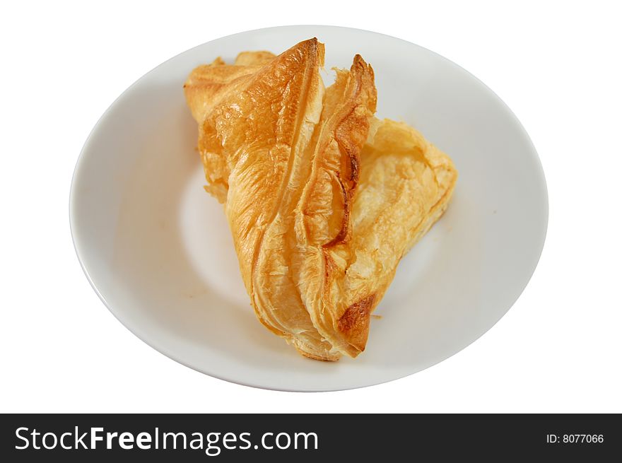 Baked yeast with cheese on a plate