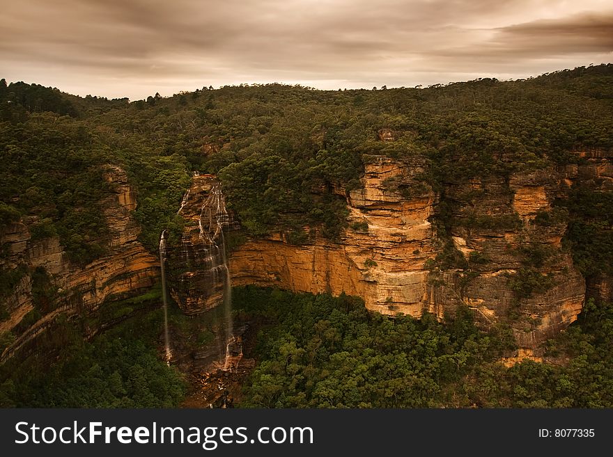 Wentworth Falls in Blue Mountains national park NSW, Australia. Wentworth Falls in Blue Mountains national park NSW, Australia.