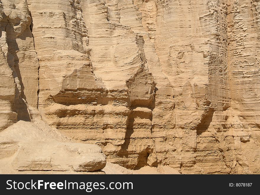 Eroded sandrock in Perazim canyon.