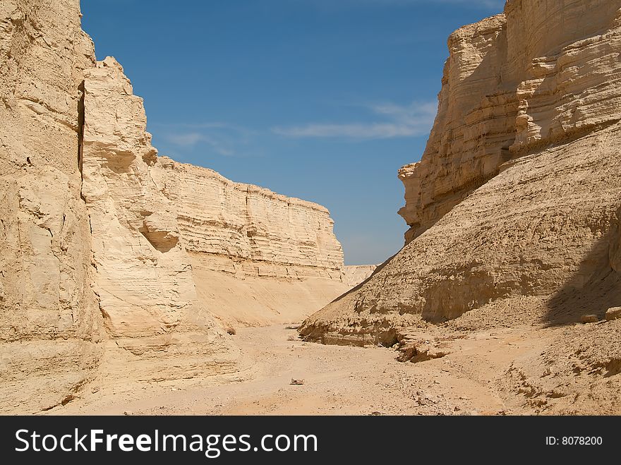 The Perazim canyon. Judean Desert nature reserve, Israel. The Perazim canyon. Judean Desert nature reserve, Israel.