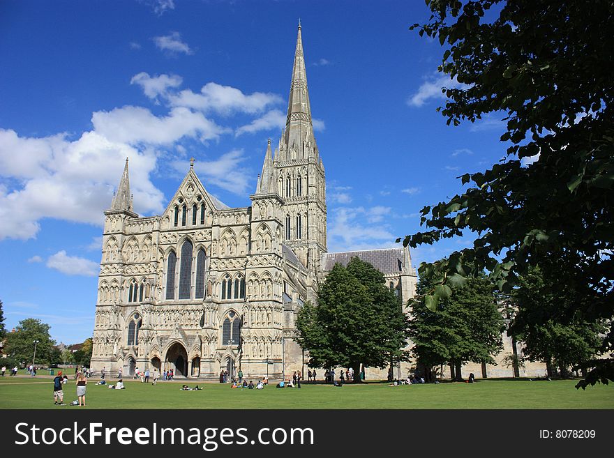 Salisbury cathedral - famous landmark in United Kingdom
