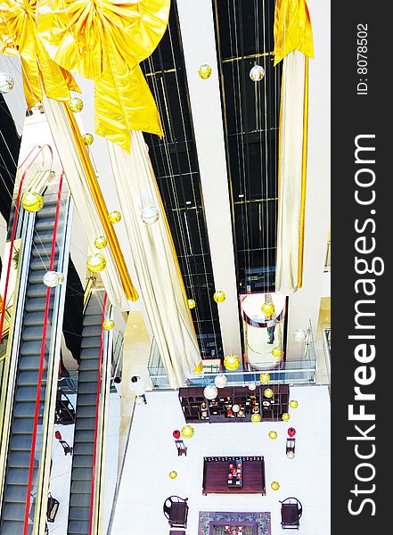 Magnificent shopping mall hall in beijing